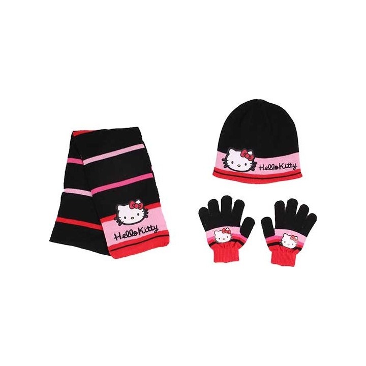 Ensemble Bonnet Gants Echarpe Hello Kitty