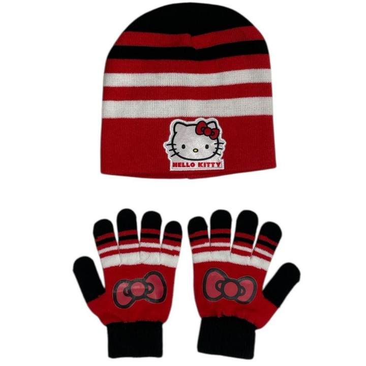 Ensemble Bonnet Gants Hello Kitty