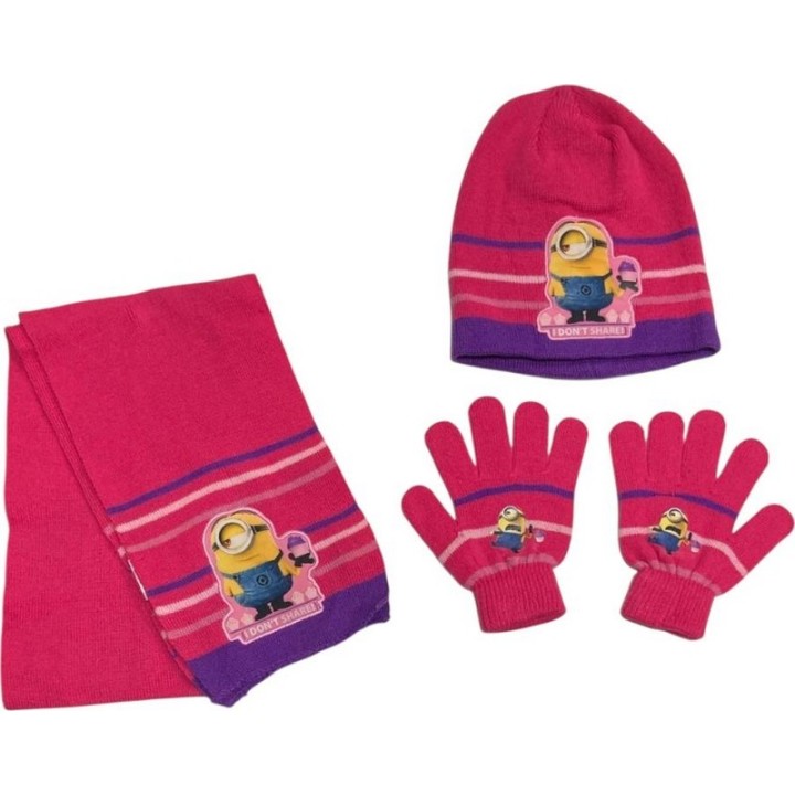 Ensemble Bonnet Gants Echarpe Minions