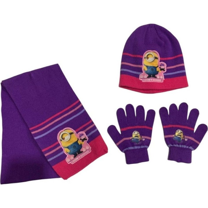 Ensemble Bonnet Gants Echarpe Minions