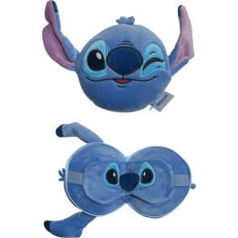 Relaxeazzz Oreiller de voyage en peluche Stitch & masque de sommeil
