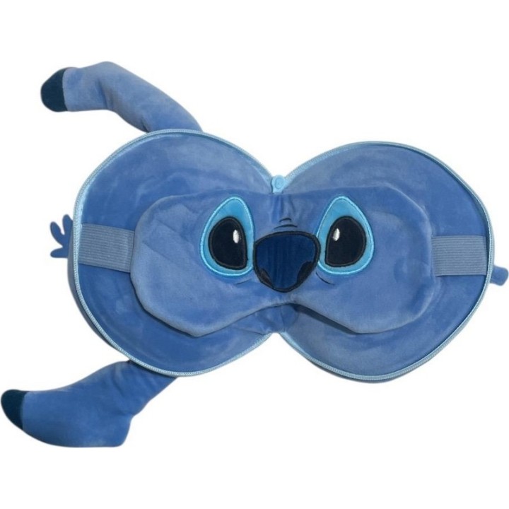 Relaxeazzz Oreiller de voyage en peluche Stitch & masque de sommeil