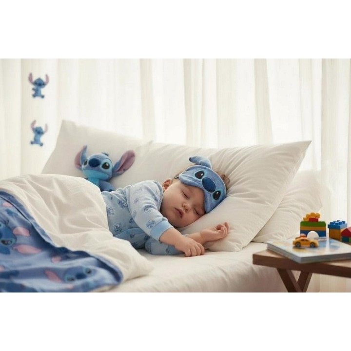 Relaxeazzz Oreiller de voyage en peluche Stitch & masque de sommeil