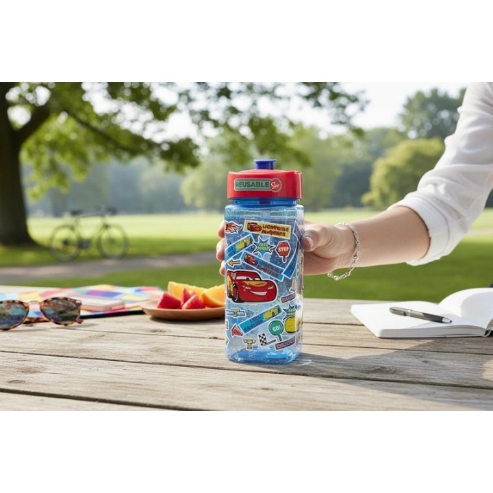 Bouteille d'eau carrée Cars Disney 510 ml