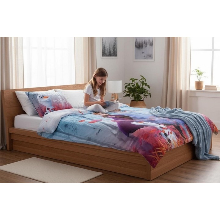 Housse de couette frozen 2  disney avec Taie d'oreiller