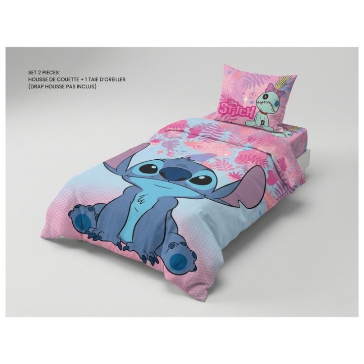 Parure housse de couette Stitch Disney En coton