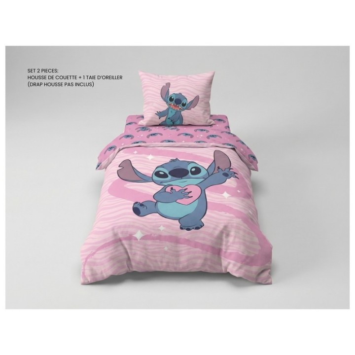 Parure housse de couette Stitch Disney En coton