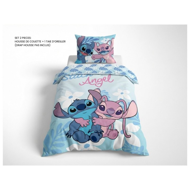 Parure housse de couette Stitch Disney En coton