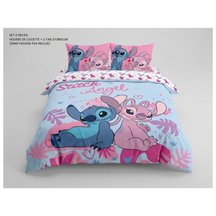 Parure housse de couette Stitch En coton