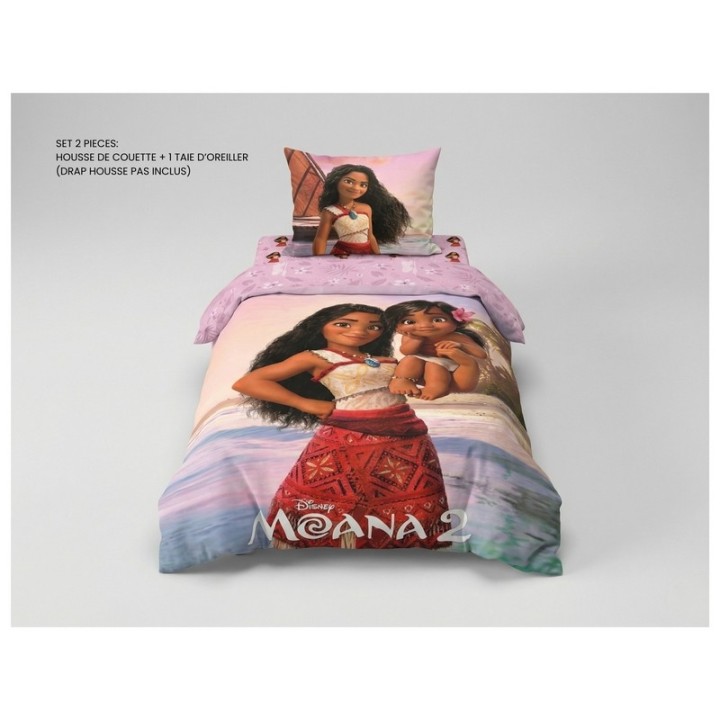 Parure housse de couette  Vaiana Disney En coton