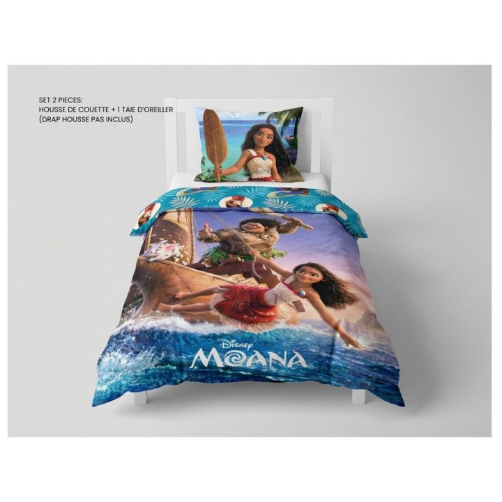 Parure housse de couette  Vaiana Disney En coton