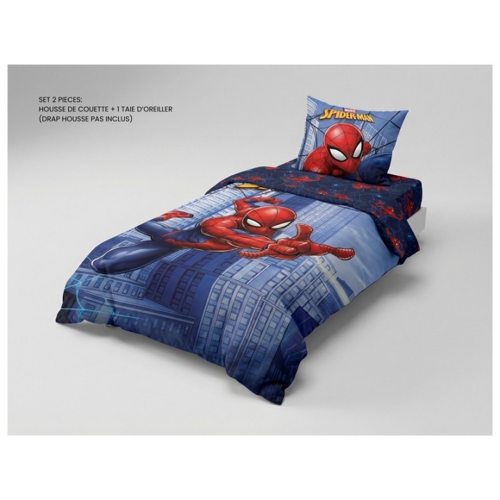 Parure housse de couette Spiderman En coton