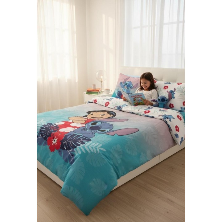 Parure housse de couette Stitch Disney En coton