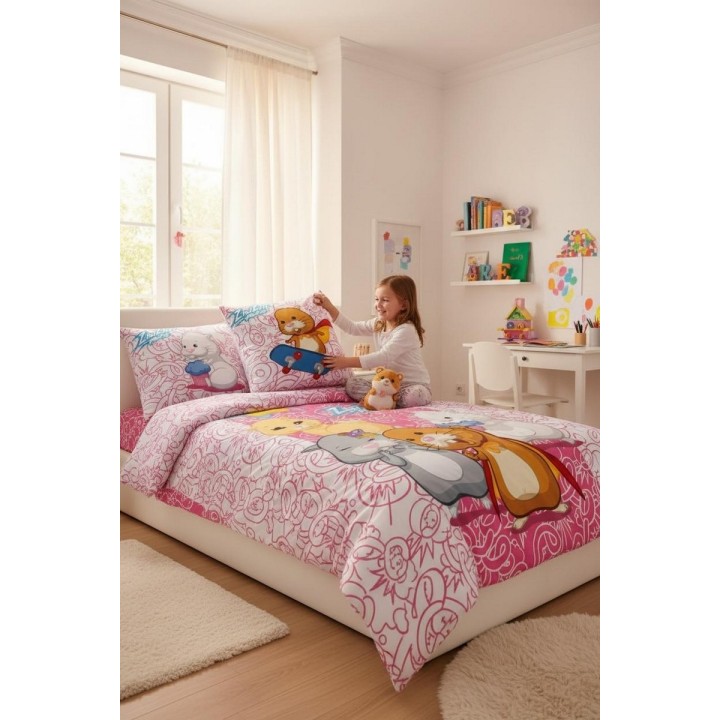 ZHU ZHU PETS - Parure de lit Pink