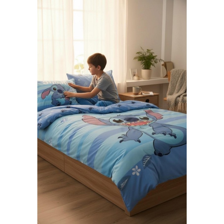 Parure housse de couette Stitch Disney En coton