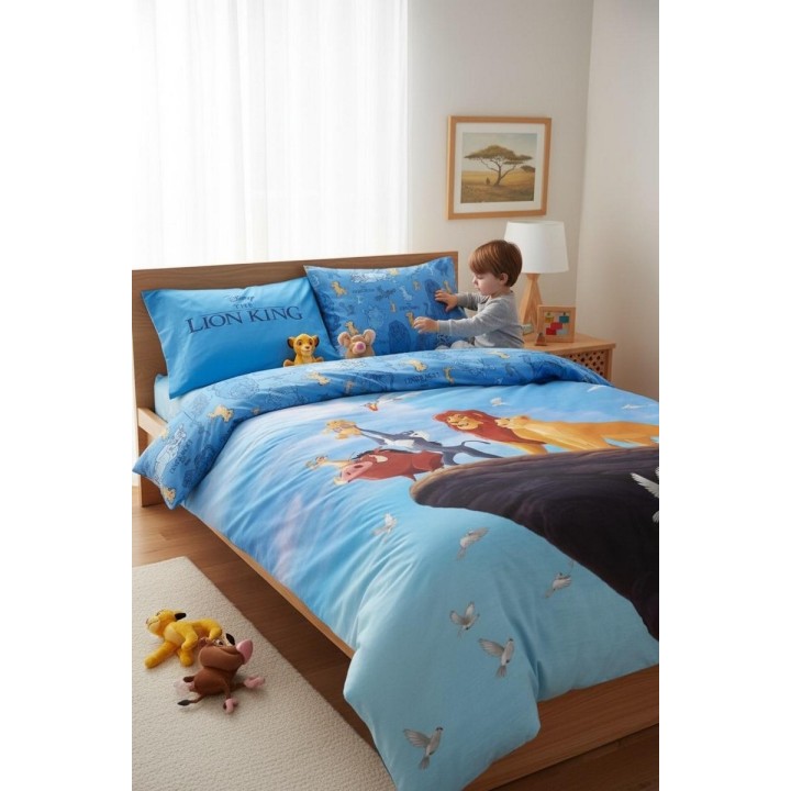 Parure housse de couette Le Roi Lion Disney En coton