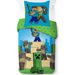 Parure de lit Minecraft - housse de couette  Minecraft