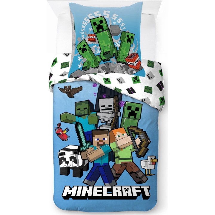 Parure de lit Minecraft - housse de couette  Minecraft