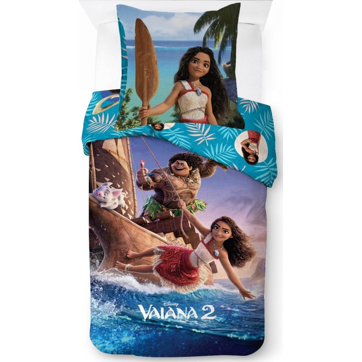 Parure housse de couette  Vaiana Disney En coton