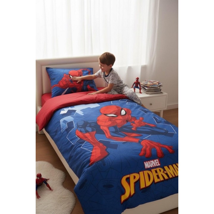 Parure housse de couette Spiderman En coton