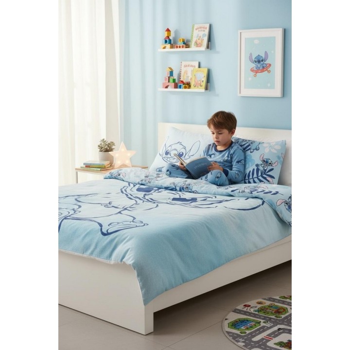 Parure housse de couette Stitch En coton