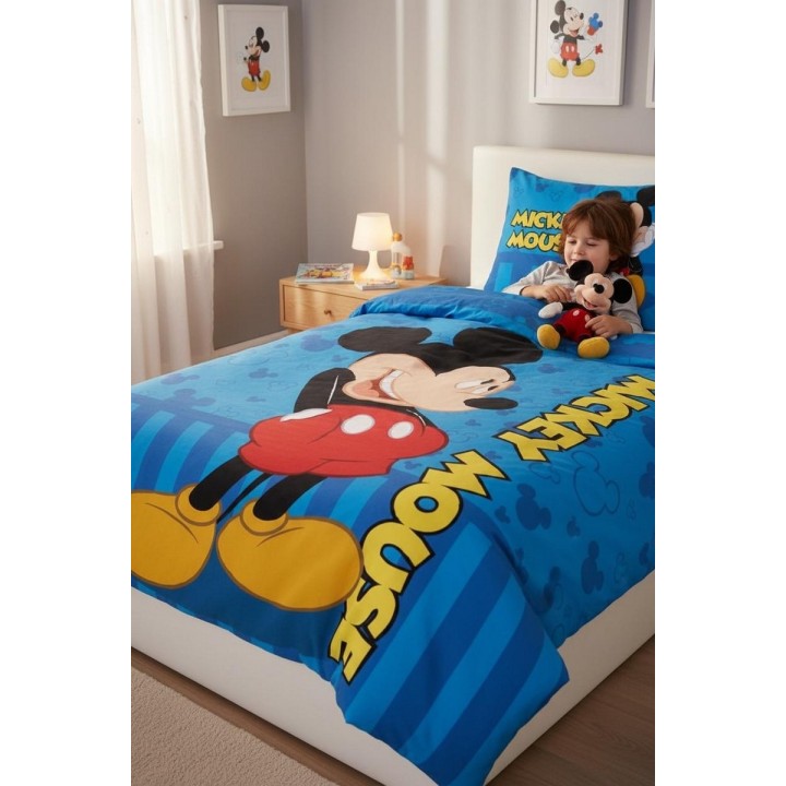 Housse de couette Mickey avec Taie d'oreiller