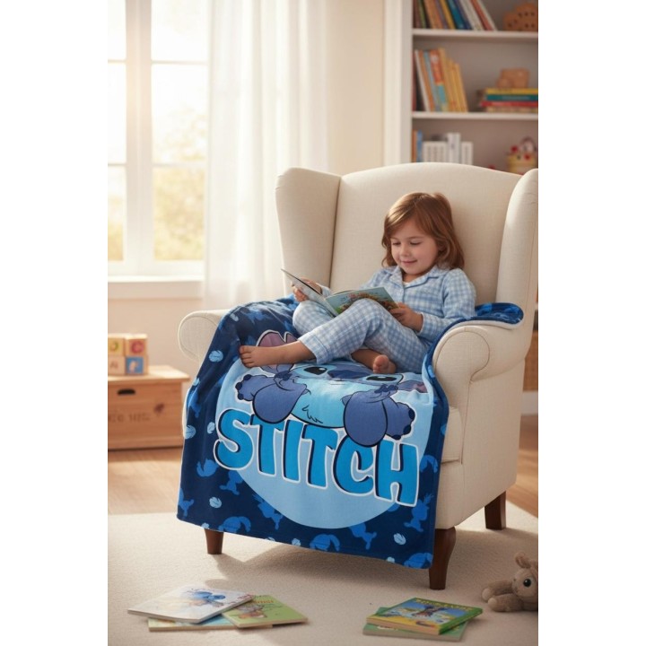 Plaid Polaire Stitch Disney