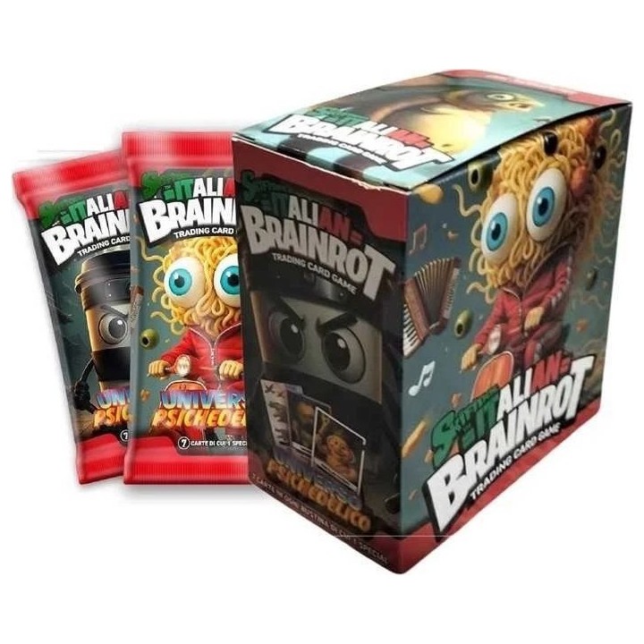 Prestige &Deluxe Boite de 24 sachets Skifidol Italian Brainrot Mix Psychédélique -Trading Card Game