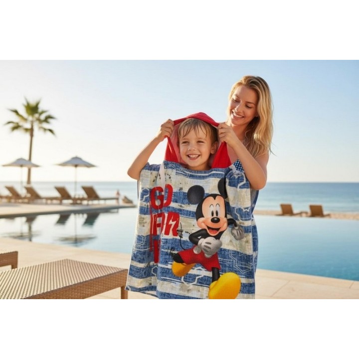 Poncho de bain Mickey Disney  a capuche