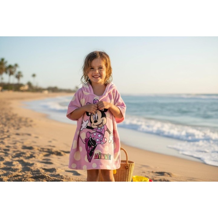 Poncho de bain Minnie Disney a capuche