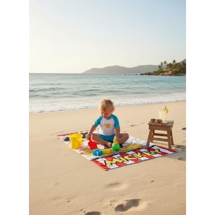 Drap de Plage Minnie et Mickey Love