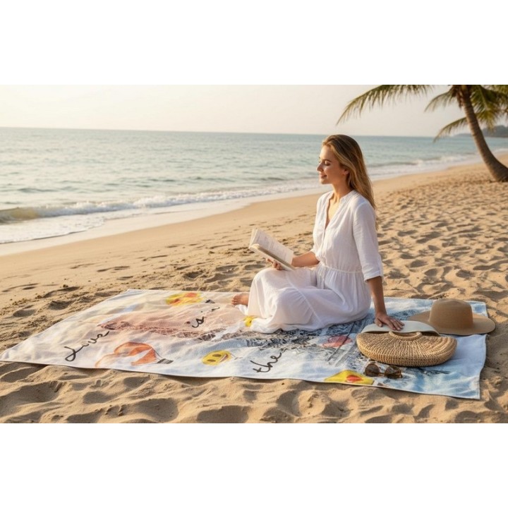 Serviette de Plage Emoji paris