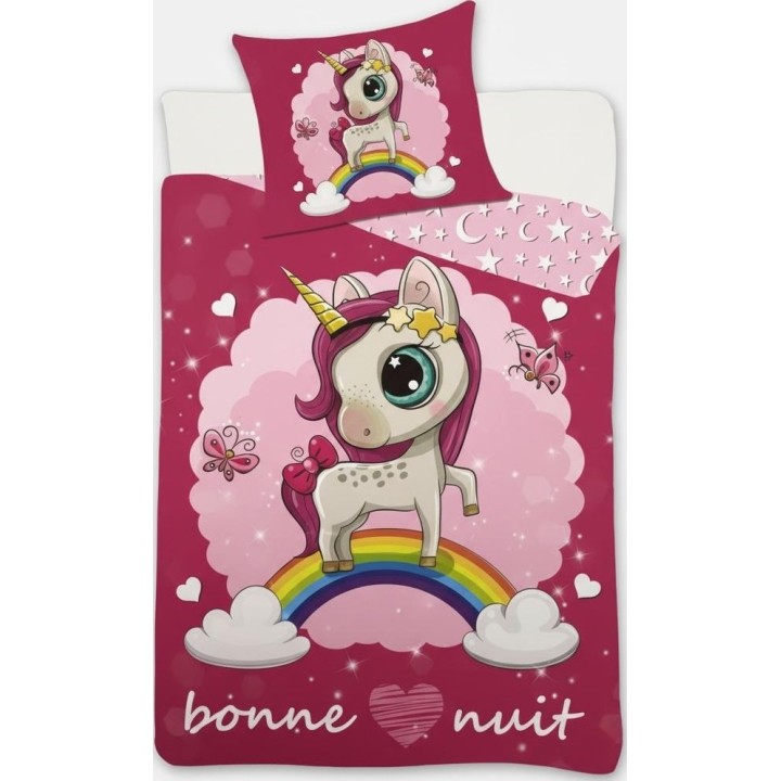 Parure housse de couette  Licorne