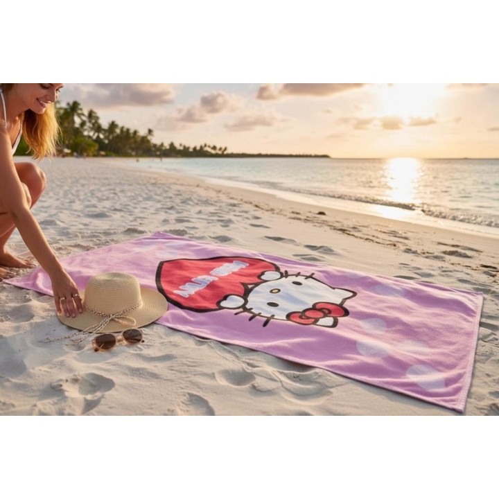 Serviette de Plage Hello Kitty