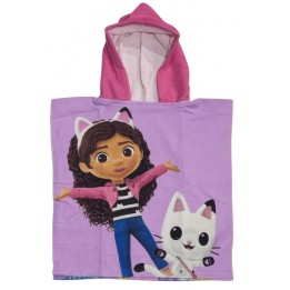 Poncho de bain Gabby's Dollhouse à capuche