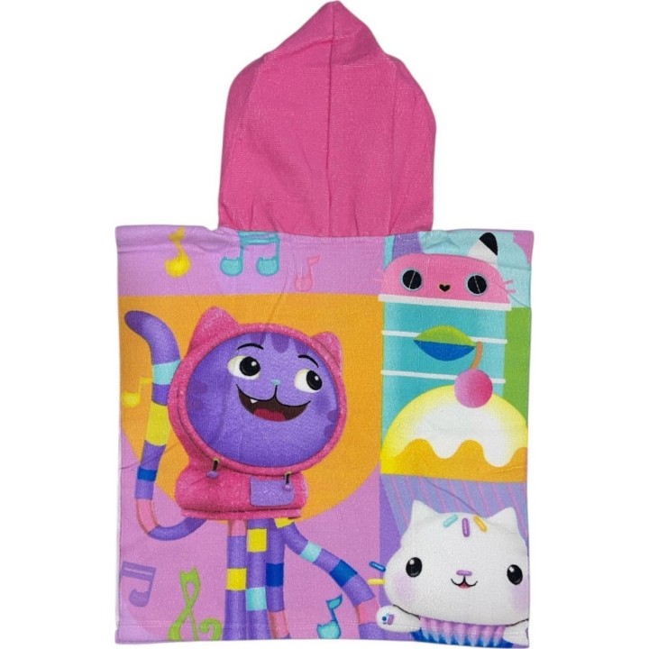 Poncho de bain Gabby's Dollhouse à capuche