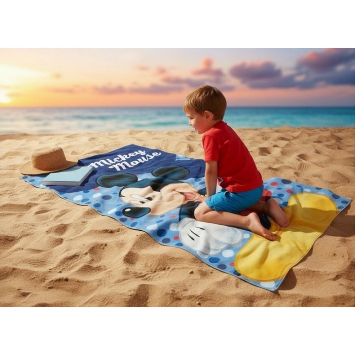 Drap de plage Mickey en coton