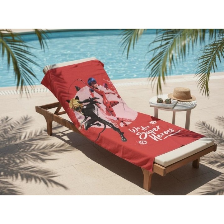 Drap de plage ou Serviette de Miraculous en coton