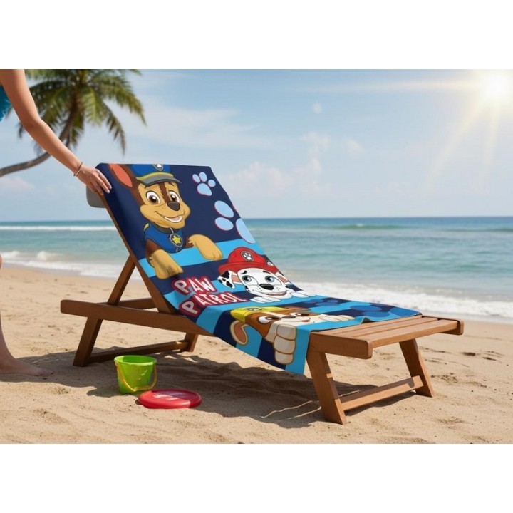 Serviette De Plage Ou Drap De Bain Paw Patrol En Coton