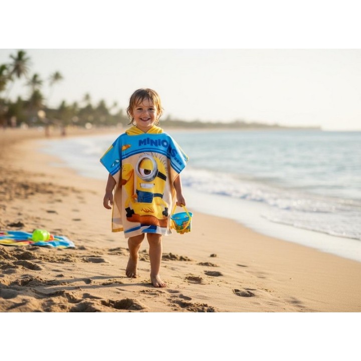 Poncho de Bain à Capuche Minions Beach Bum
