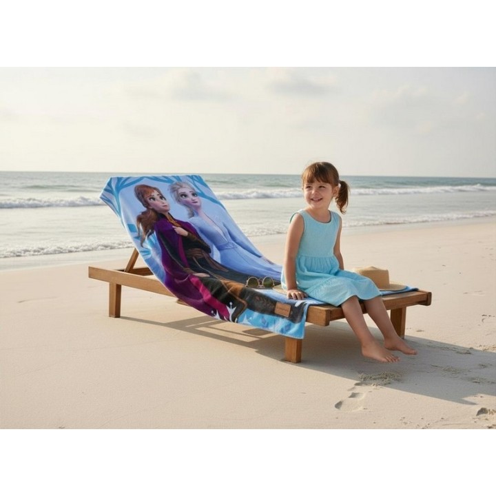 Drap de plage ou drap de bain Frozen 2 Disney en coton