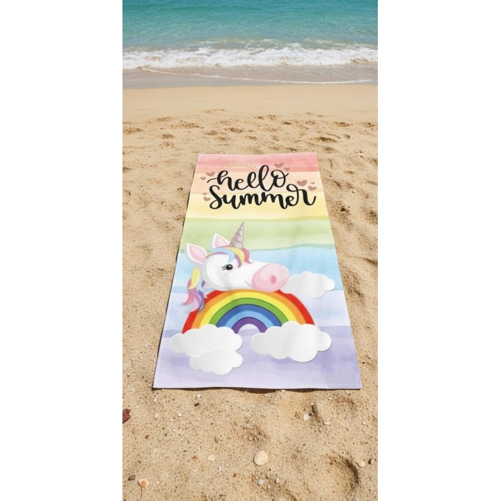 Drap de plage ou drap de bain Licorne