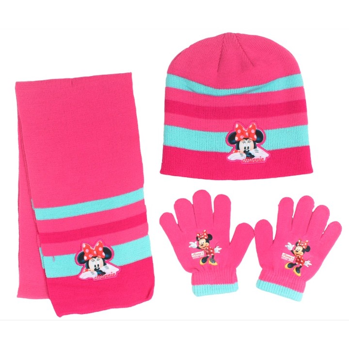 Ensemble de Bonnet Gants Echarpe Minnie 