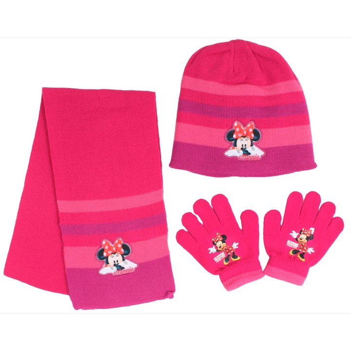Ensemble de Bonnet Gants Echarpe Minnie 