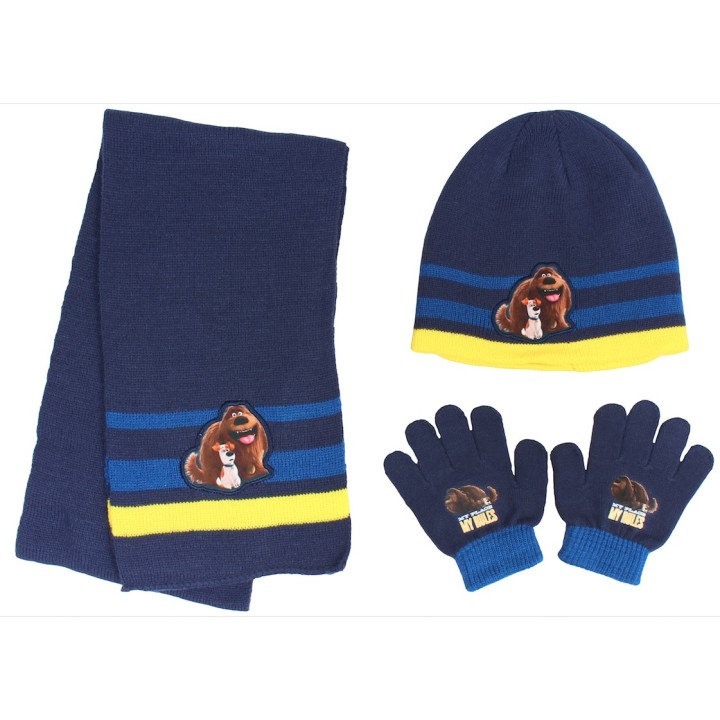 Ensemble de Gants Bonnet Echarpe Secret Life of Pets