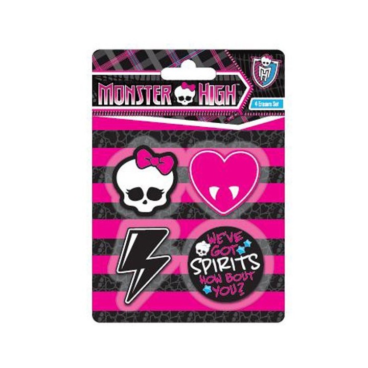 Set de 4 Gommes Monster High