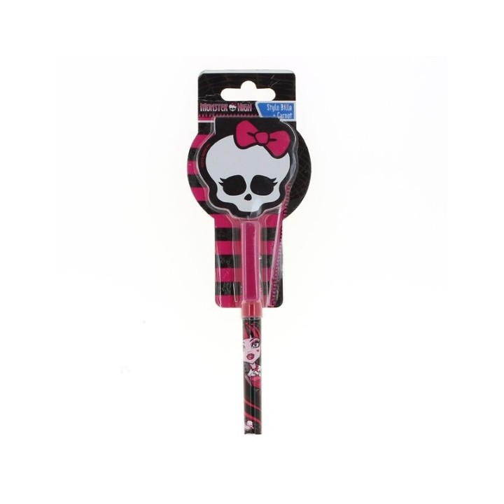 Stylo à bille Monster High  avec bloc Note Tête de Mort