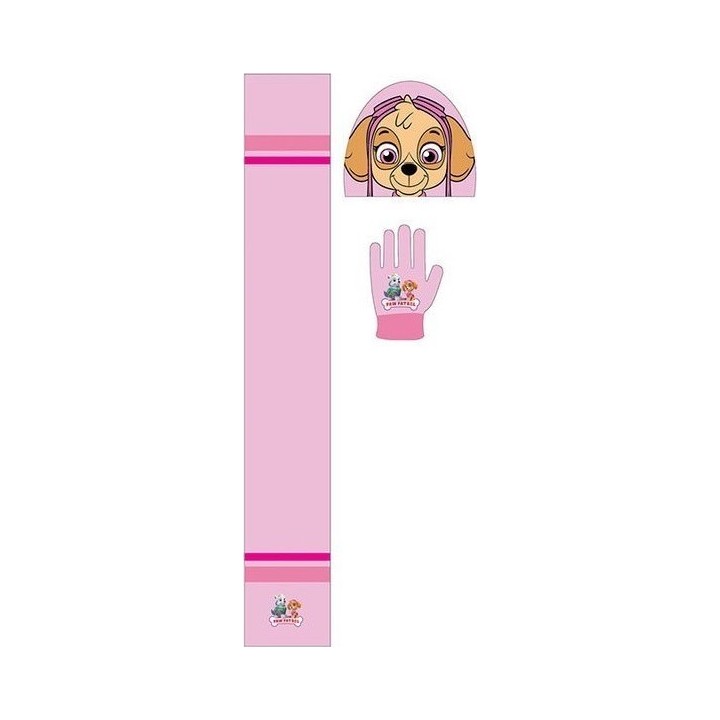 Ensemble de Bonnet Gants Echarpe Paw Patrol Fille