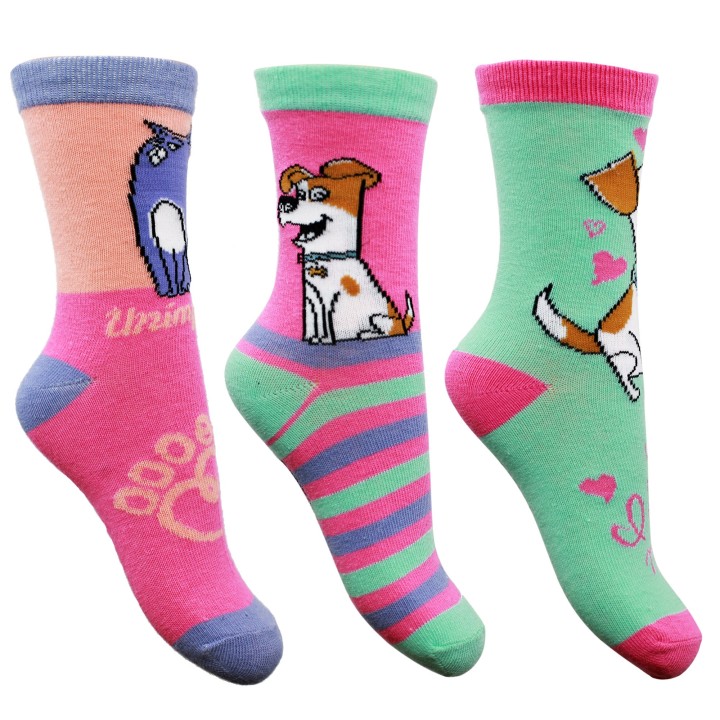 Lot de 3 Paires de Chaussettes Secret Life of Pets
