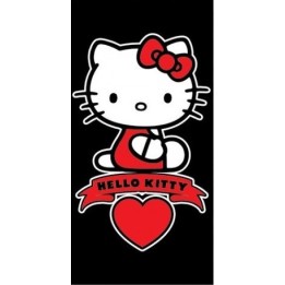 Serviette de Plage Coeur Hello Kitty